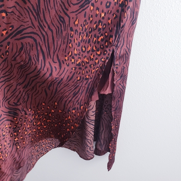 ASTR The Label Gaia Brown Animal Slip Midi Dress - Picture 5 of 10